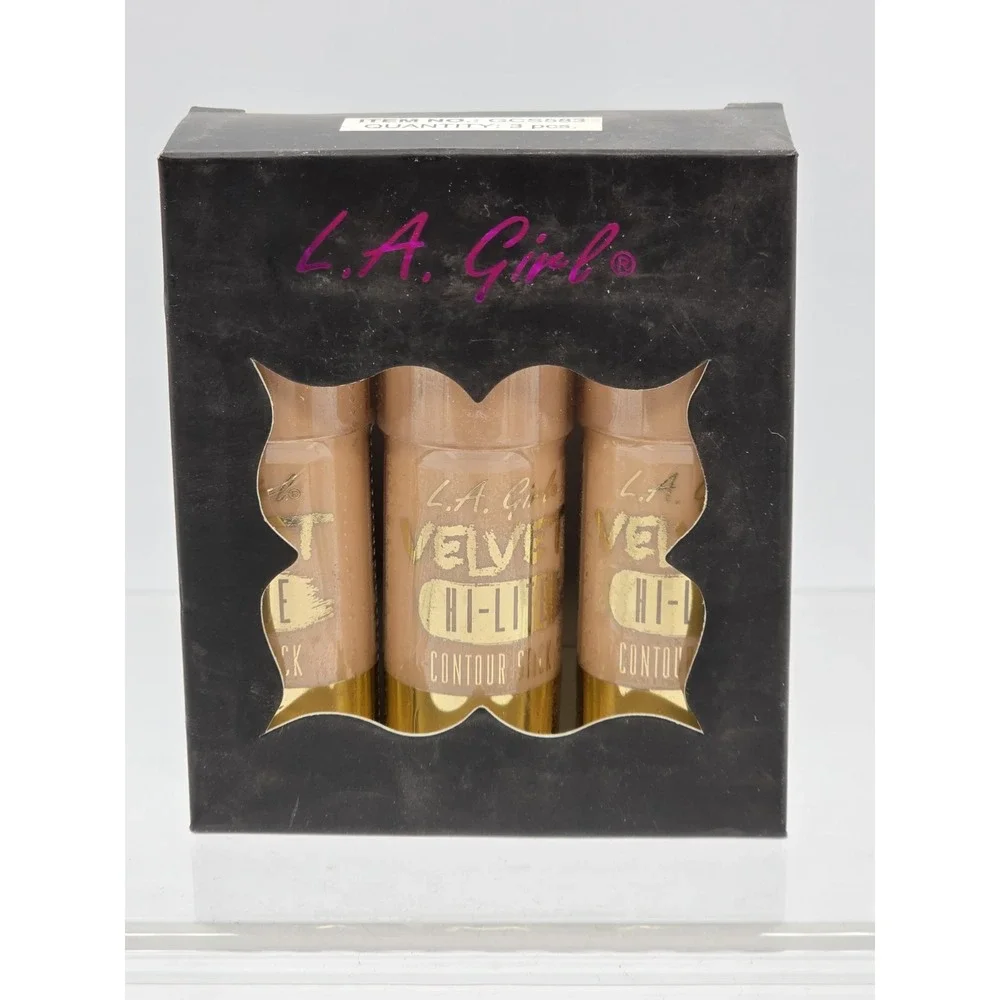 3 pack L.A. GIRL Velvet Hi-Lite Contour Stick GCS583‎ LUMINOUS